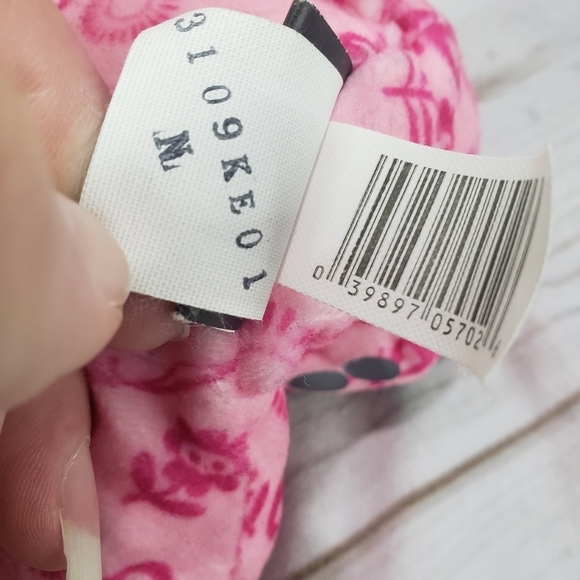 Rare Skelanimals Plush Kit Kat Floral Pattern Stuffed Doll 7 Pink White 7 Inch - Picture 12 of 13